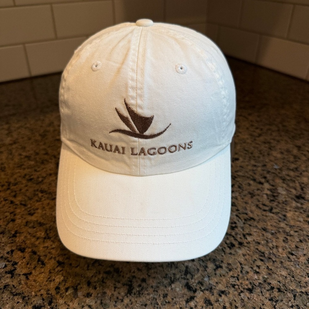 Imperial Kauai Lagoons Dad Hat Men's Adjustable Off-White Hawaii Cap